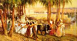 Frederick Arthur Bridgman Famous Paintings - Procession in Honor of Isis